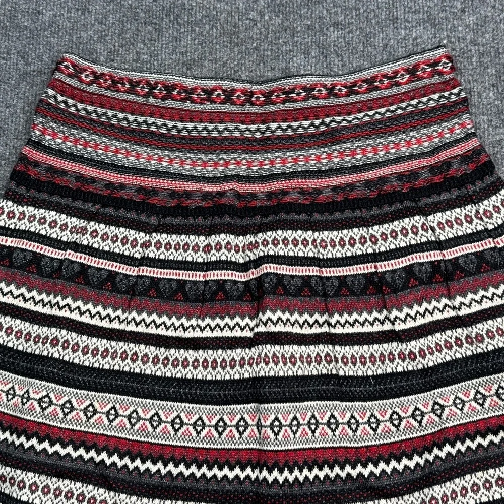 Princess Vera Wang Knit Mini Skirt Womens Size Medium White Black‎ Red Designer